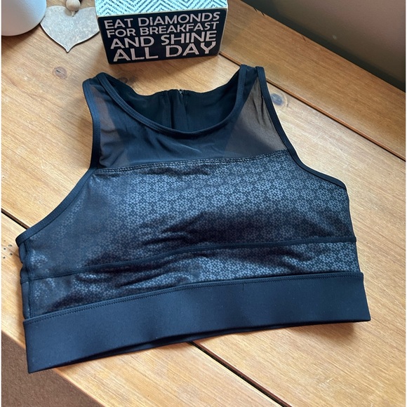🖤EUC Zyia Active One More Rep Racerback Mesh High Neck Sports Bra - Sz L… - Picture 6 of 7
